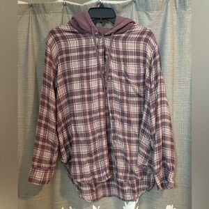 Pink flannel with hood